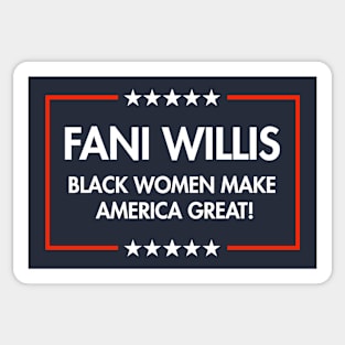 Fani Willis - Black Women Make America Great (blue) Sticker